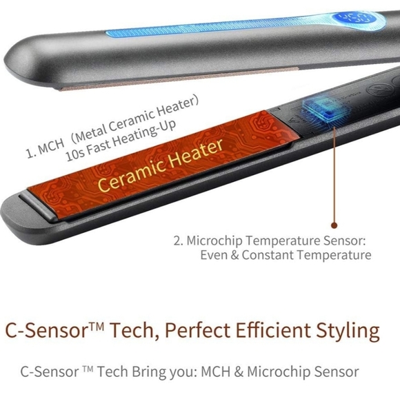 NITION Pro Salon Hair Straightener Argan Oil Ceramic Tourmaline Titanium - Picture 6 of 15